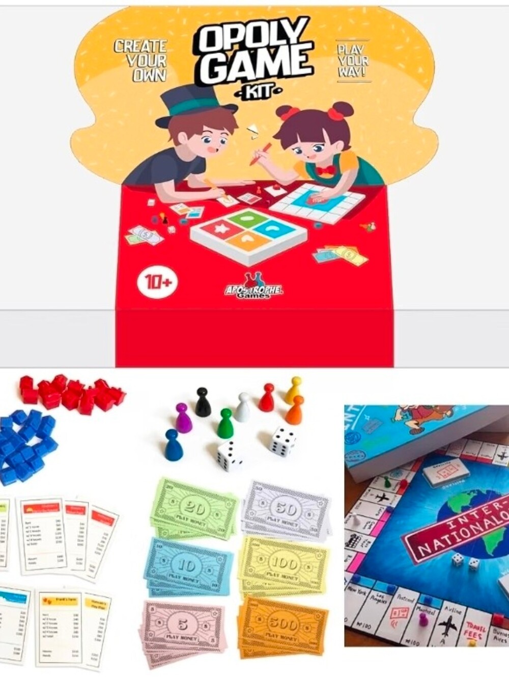 Create Your Own Opoly Board Game Set